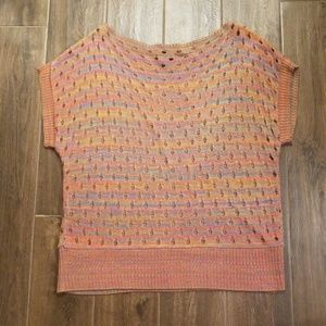 NEW! New Directions ▪Rainbow knit dolman blouse
